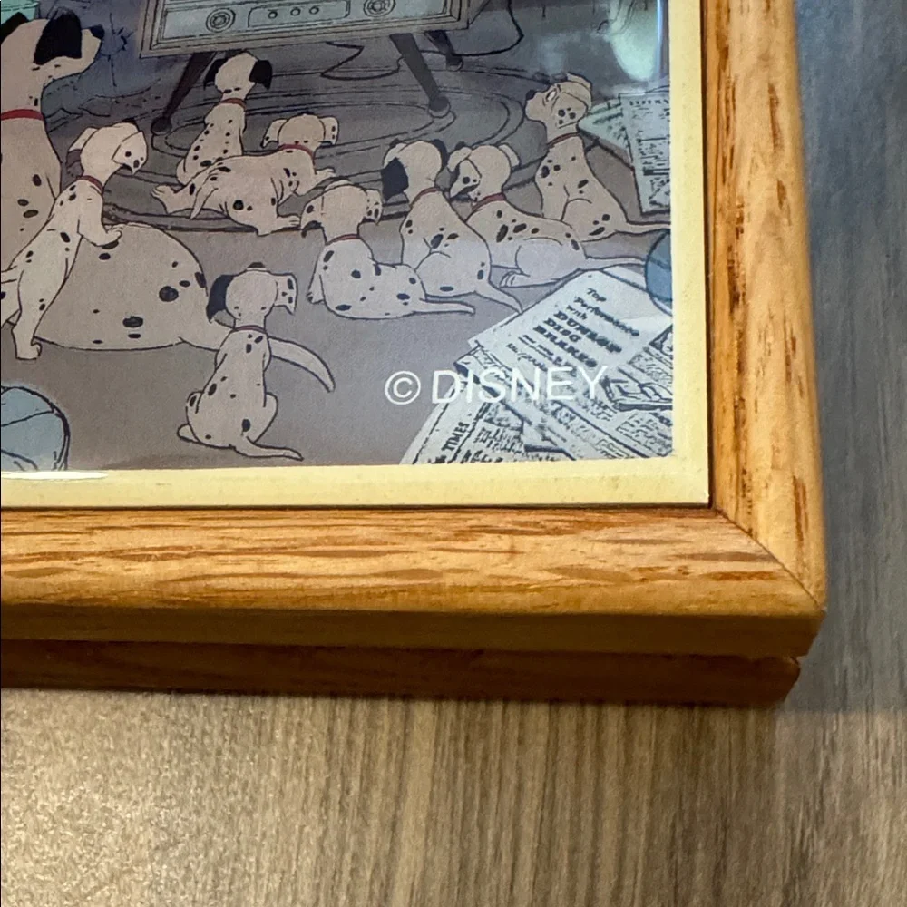101 Dalmatians Disney Vintage Rare Tile Wood Open Trinket Treasure Jewelry Box